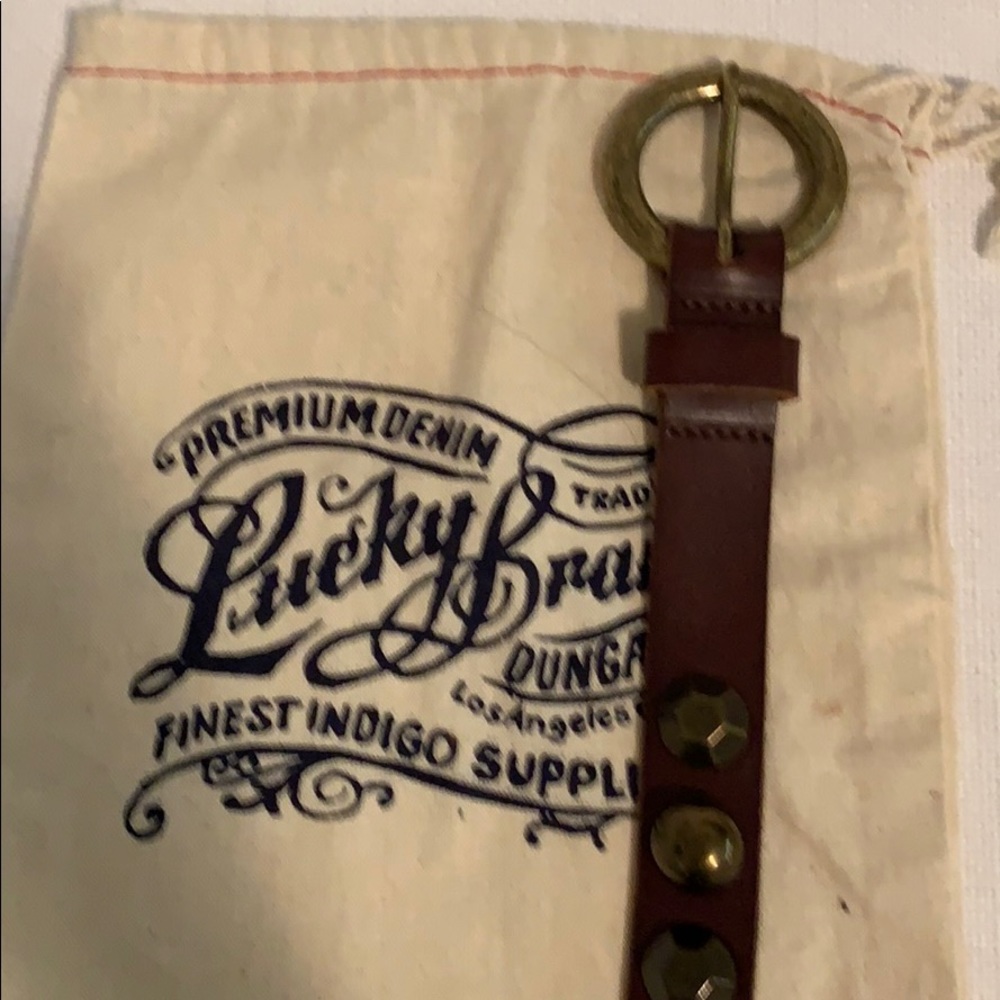 Lucky Brand Dark Brown Leather - Metal Accents - Picture 2 of 4